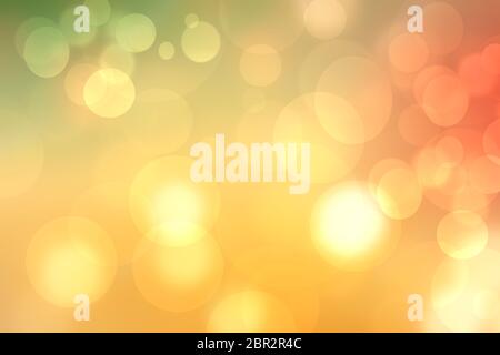 Résumé golden texture. Ballon d'dégradé orange fond de couleur avec des cercles colorés bokeh texture. Beau modèle avec de l'espace pour votre Banque D'Images