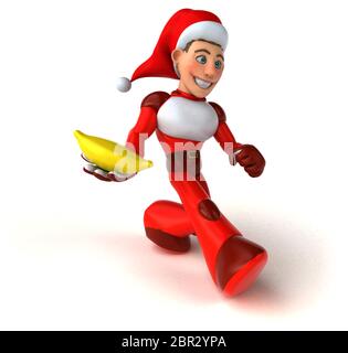 Super Fun Santa Claus - 3D Illustration Banque D'Images