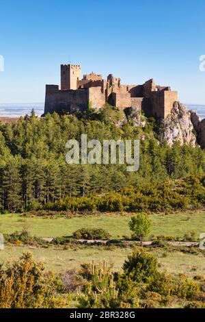 Le Château de Loarre, près de Loarre, la Province d'Huesca, Aragon, Espagne. Le château roman est parmi les plus anciennes de l'Espagne, datant principalement du 11ème et 12ème cen Banque D'Images