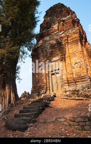 Temple Roluos. Angkor, site du patrimoine mondial de l'UNESCO, province de Siem Reap, Cambodge, Asie du Sud-est Banque D'Images