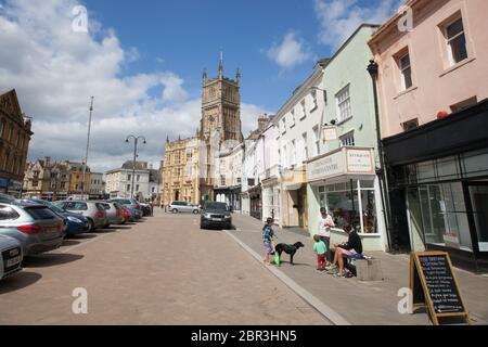 Vue sur le centre-ville de Cirencester, Gloucestershire, Royaume-Uni Banque D'Images