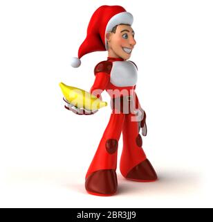 Super Fun Santa Claus - 3D Illustration Banque D'Images