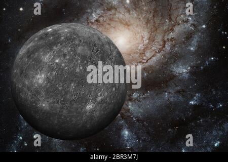 Système solaire - le mercure. C'est la plus petite et la plus proche du Soleil des huit planètes du système solaire, avec une période orbitale de la terre d'environ 88 Banque D'Images