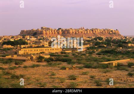 Fort de Jaisalmer, Jaisalmer, Rajasthan, India Banque D'Images