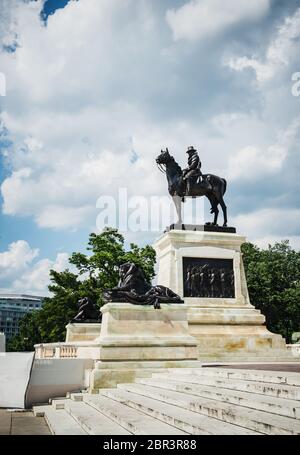 Mémorial du général Ulysses S. Grant devant le bâtiment du Capitole des États-Unis, Washington DC, États-Unis Banque D'Images