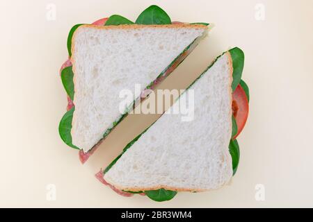 La saine alimentation dans un sandwich lunch Banque D'Images