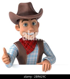 Cowboy Fun - 3D Illustration Banque D'Images