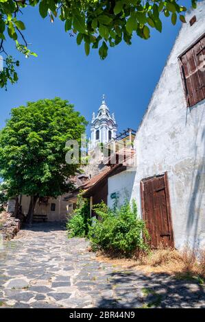 Vues et impressions sur la ville de Duernstein, dans la vallée de Wachau, Autriche Banque D'Images