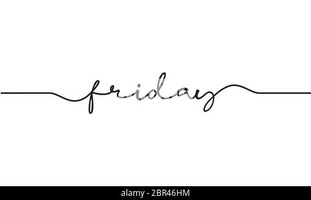 vecteur manuscrit de texte du vendredi Illustration de Vecteur