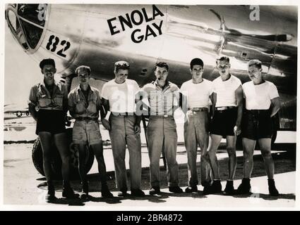 Enola gay, avion utilisé pour déposer la bombe atomique sur Hiroshima, au Japon, en 1945, deuxième Guerre mondiale Banque D'Images