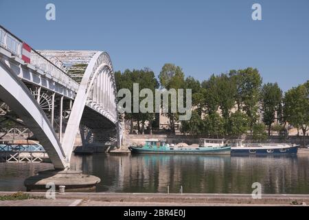 Passerelle Debilly sur Seine Banque D'Images