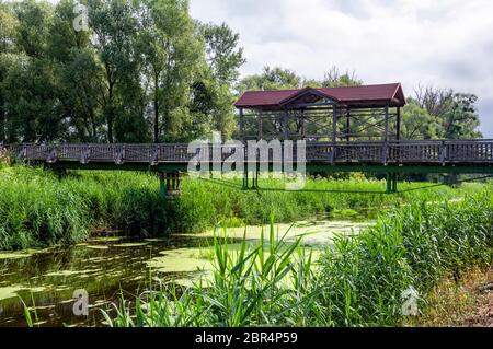 Le pont d'Andau a été la voie d'évacuation pour environ 70,000 000 Hongrois pendant la Révolution hongroise Banque D'Images