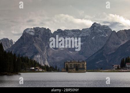 Lac Misurina / Lago di Misurina Banque D'Images