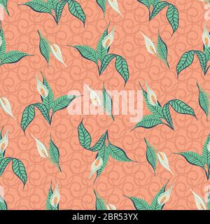 calla lilas lisse vector pattern Illustration de Vecteur