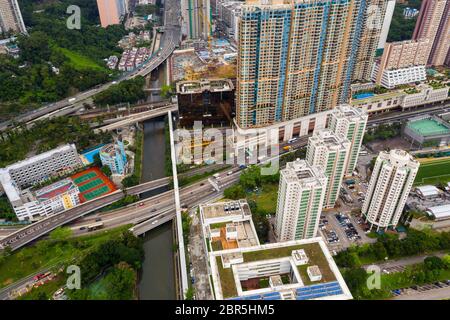 SHA Tin, Hong Kong 04 mai 2019 : vue de dessus de la ville de Hong Kong Banque D'Images