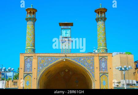 La mosquée du Shah, également connu sous le nom de la mosquée Imam Khomeini est une mosquée dans le Grand bazar de Téhéran, Iran. Banque D'Images