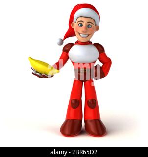 Super Fun Santa Claus - 3D Illustration Banque D'Images
