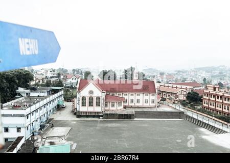 Avis de Jawaharlal Nehru Stadium (Shillong), est un stade de football de Shillong, Meghalaya, en Inde. principalement pour le football et accueille les matches à domicile de Sh Banque D'Images