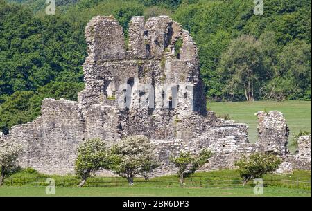 L'ancien château normand à Ogmore par la mer ou près de celle-ci dans le sud du pays de Galles. On croit avoir été construit au début du XIIe siècle, c'est un bâtiment classé de première année Banque D'Images