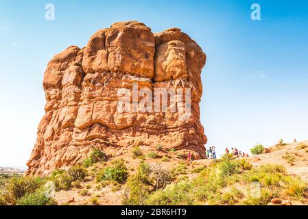 Arches National Park, Utah, usa. Pour usage éditorial uniquement. Banque D'Images