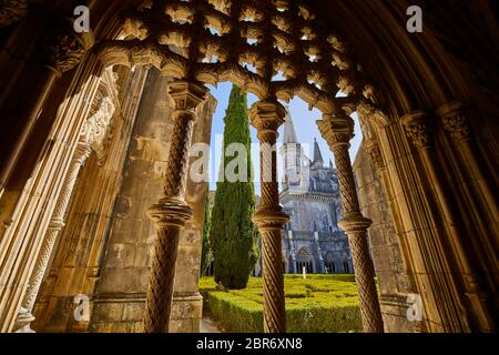 Le monastère de Santa Maria à Batalha, Portugal Banque D'Images