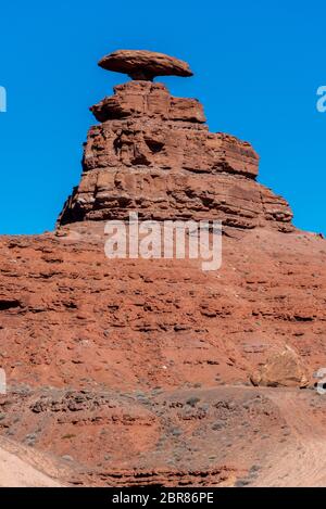 Formations Rock nommé Hat Rock dans l'Utah Banque D'Images