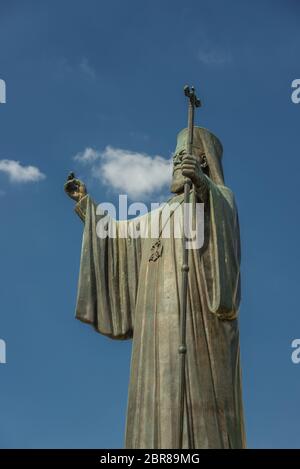 Statue de l'archevêque Damaskinos à Athènes, Grèce Banque D'Images