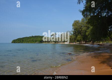 Koh Russey, également connu sous le nom de Bamboo Island, dans l'archipel de Koh Rong près de Sihanoukville, dans le sud du Cambodge. Banque D'Images