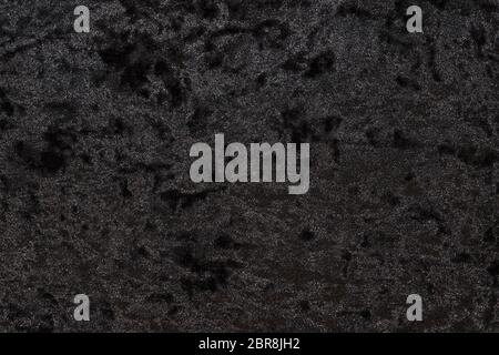 Texture très détaillée de tissu velours noir. Banque D'Images