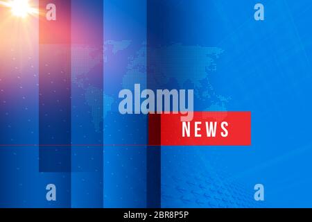 Breaking news graphique avec l'arrière-plan et carte du monde news texte dans le rectangle rouge. 3d illustration Banque D'Images