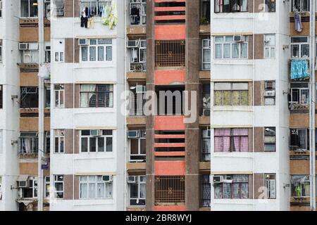 Logement public à Hong Kong. Banque D'Images