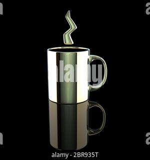 Tasse à café - concept 3D Illustration Banque D'Images