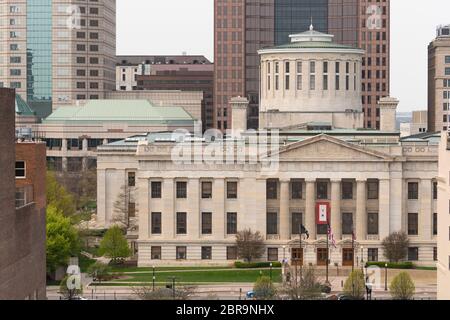 Columbus est la capitale de l'état de l'Ohio Statehouse le gouvernement dont le siège est à Banque D'Images