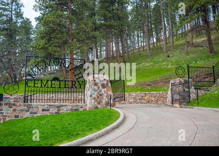 Deadwood, SD, États-Unis - 30 mai 2019 : le cimetière du Mont Moriah Banque D'Images