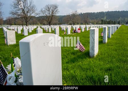 Deadwood, SD, États-Unis - 30 mai 2019 : le cimetière du Mont Moriah Banque D'Images