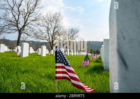 Deadwood, SD, États-Unis - 30 mai 2019 : le cimetière du Mont Moriah Banque D'Images