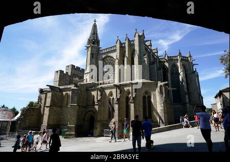 Basilique Saint Nazaire et Celse dans la ville fortifiée de Carcassonne.Aude.Occitanie.France Banque D'Images