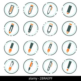 Edit icon set pour les sites web et l'interface utilisateur Banque D'Images