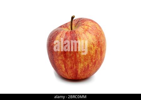 Une pomme rouge isolé sur fond blanc Banque D'Images