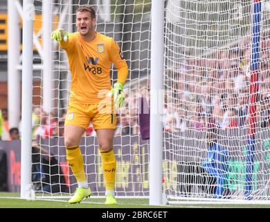 LONDRES, ANGLETERRE - 31 AOÛT 2019 : Tom Heaton de Villa photographié pendant le match de la Premier League 2019/20 entre Crystal Palace FC et Aston Villa FC à Selhurst Park. Banque D'Images