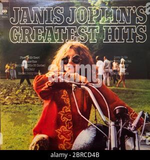 Couverture de l'album de vinyle Jis Joplin's Greatest Hits Banque D'Images
