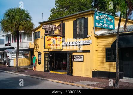 Key West, Floride, États-Unis - juillet 10 2012 : le Saloon du capitaine Tony à Key West, Floride, un bar à l'emplacement original de Sloppy Joes. Un de Ern Banque D'Images