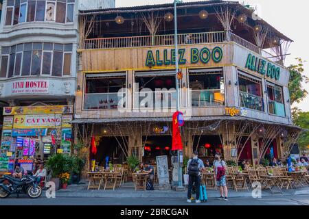 De Tham Street, Pham Ngu Lao, Ho Chi Minh ville, Vietnam, Asie Banque D'Images