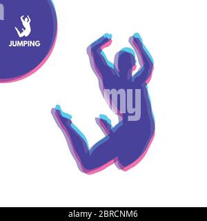 Silhouette d'un homme. Modèle de conception pour le sport. Vector Illustration. Illustration de Vecteur