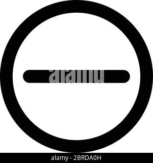 Icône du signe moins symbole négatif zoom arrière cercles illustration vectorielle isolée sur blanc Illustration de Vecteur