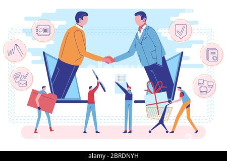 Programme de recommandation marketing pour les influenceurs numériques Illustration de Vecteur