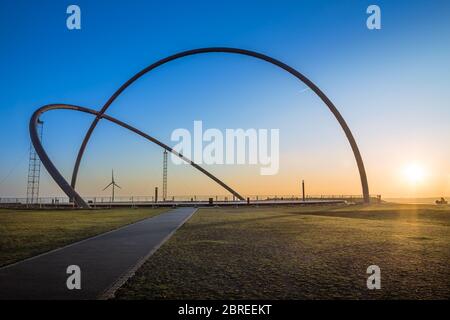 Vue sur le parc paysagiste Hoheward Halde Hoheward Herten, Allemagne Banque D'Images