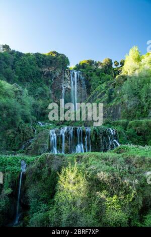Marmore chutes d'eau province de Terni Banque D'Images