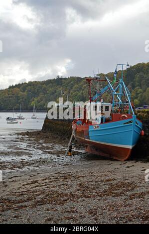 Bateau de pêche dans la région de Tobermory, Isle of Mull, Scotland Banque D'Images