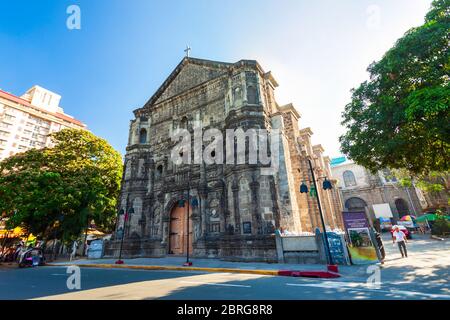 Église de Malate ou Église paroissiale notre-Dame des Remedies dans le quartier de Malate de la ville de Manille aux Philippines Banque D'Images